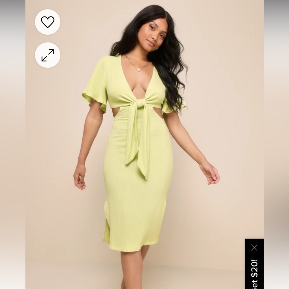 Lulus tie front dress